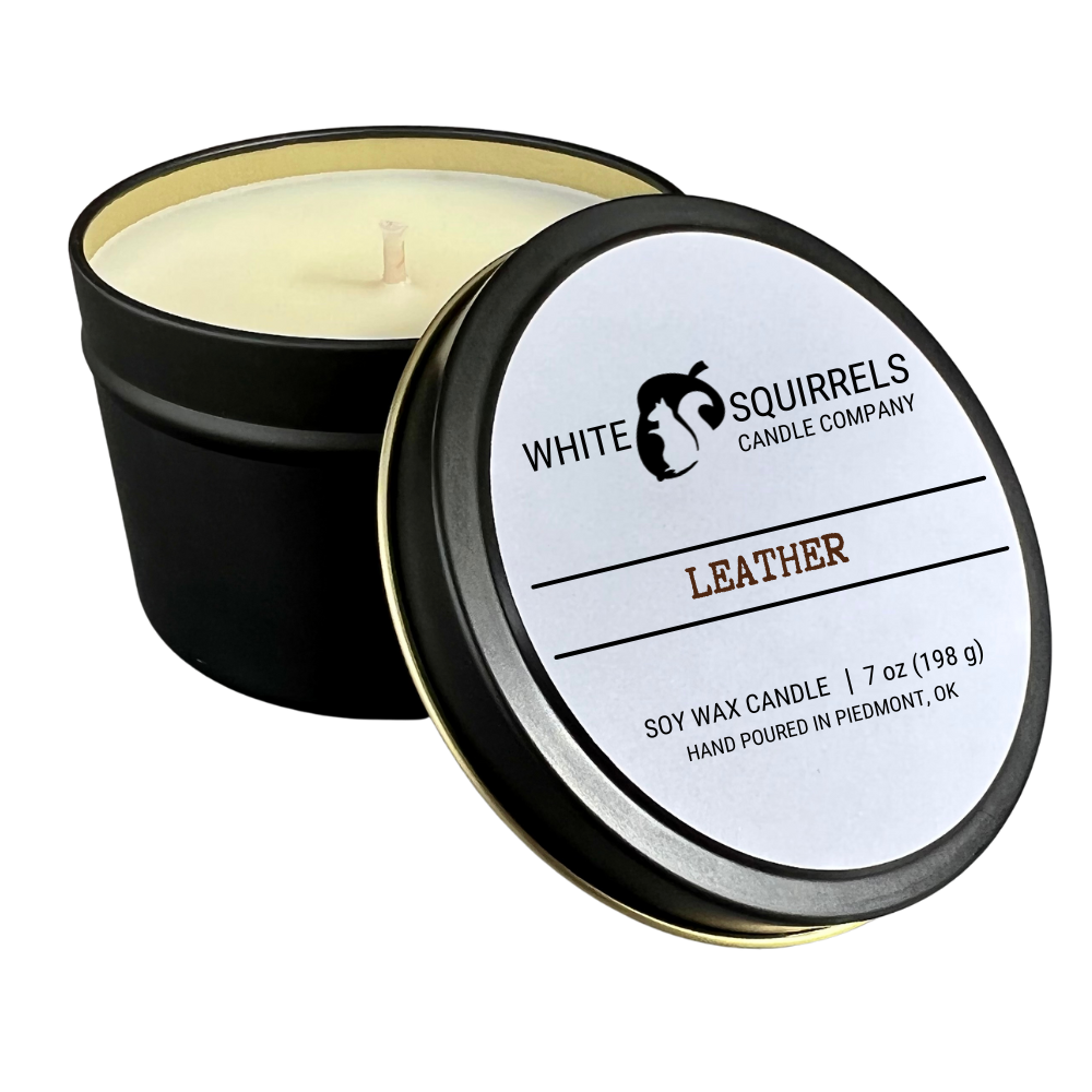 LEATHER White Squirrels Candle Company