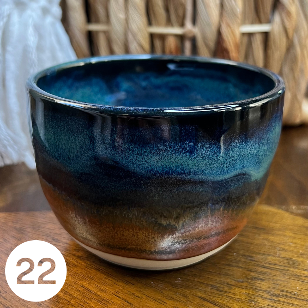 SOLD #22 Handmade Glazed Ceramic Candle