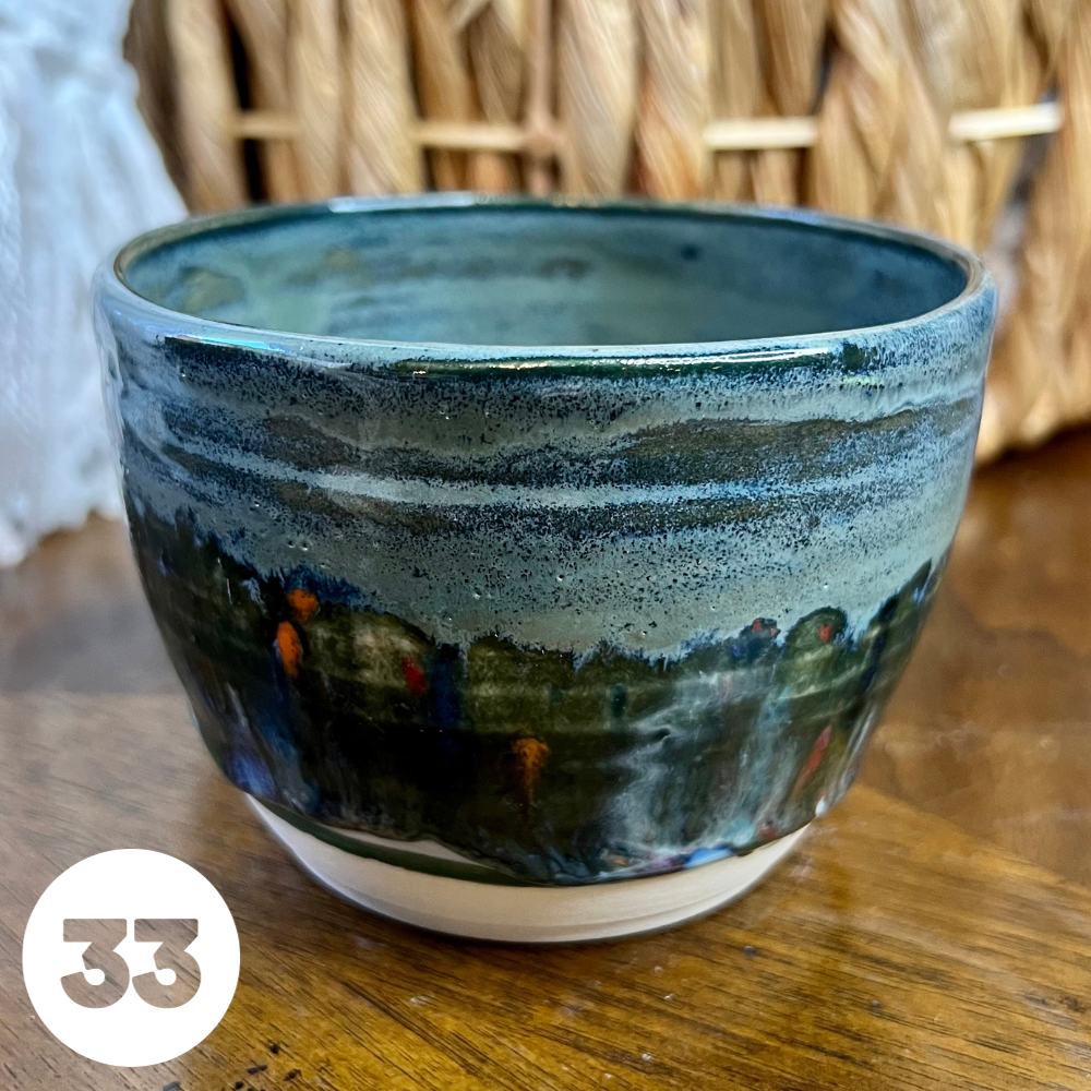 #33 Handmade Glazed Ceramic Candle